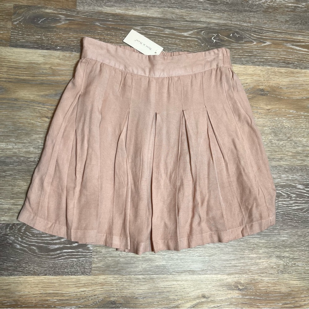 Sim & Sam Womens New Skirt Pleated Lined Blush Size Medium